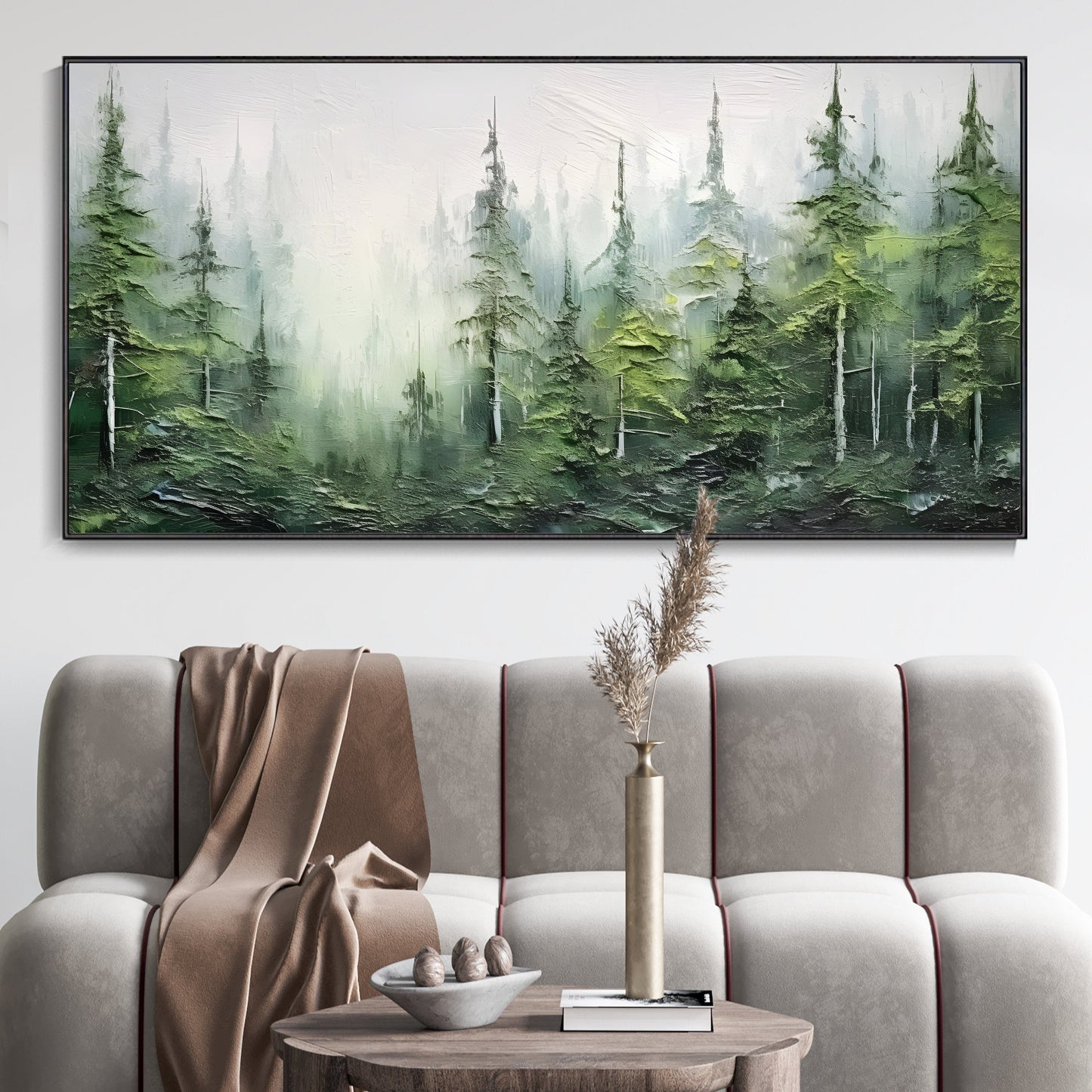 Textured Forest Canvas Painting