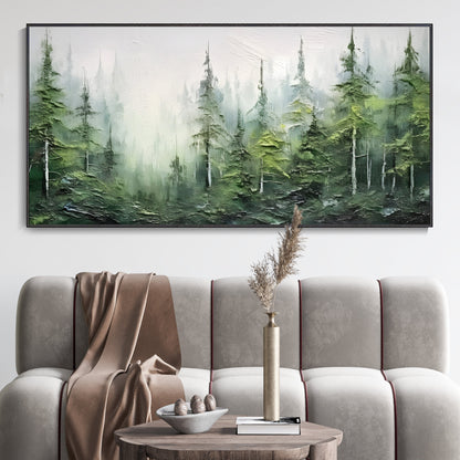 Textured Forest Canvas Painting