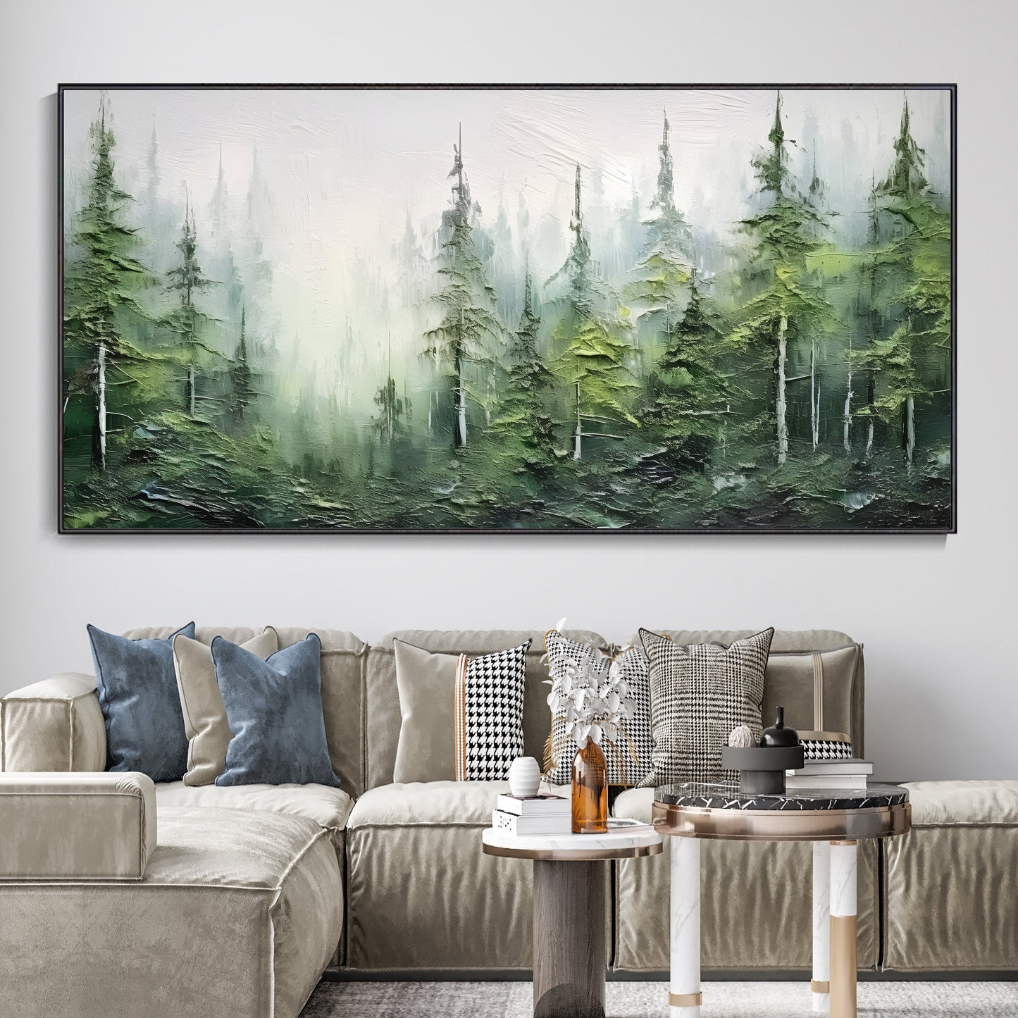 Textured Forest Canvas Painting