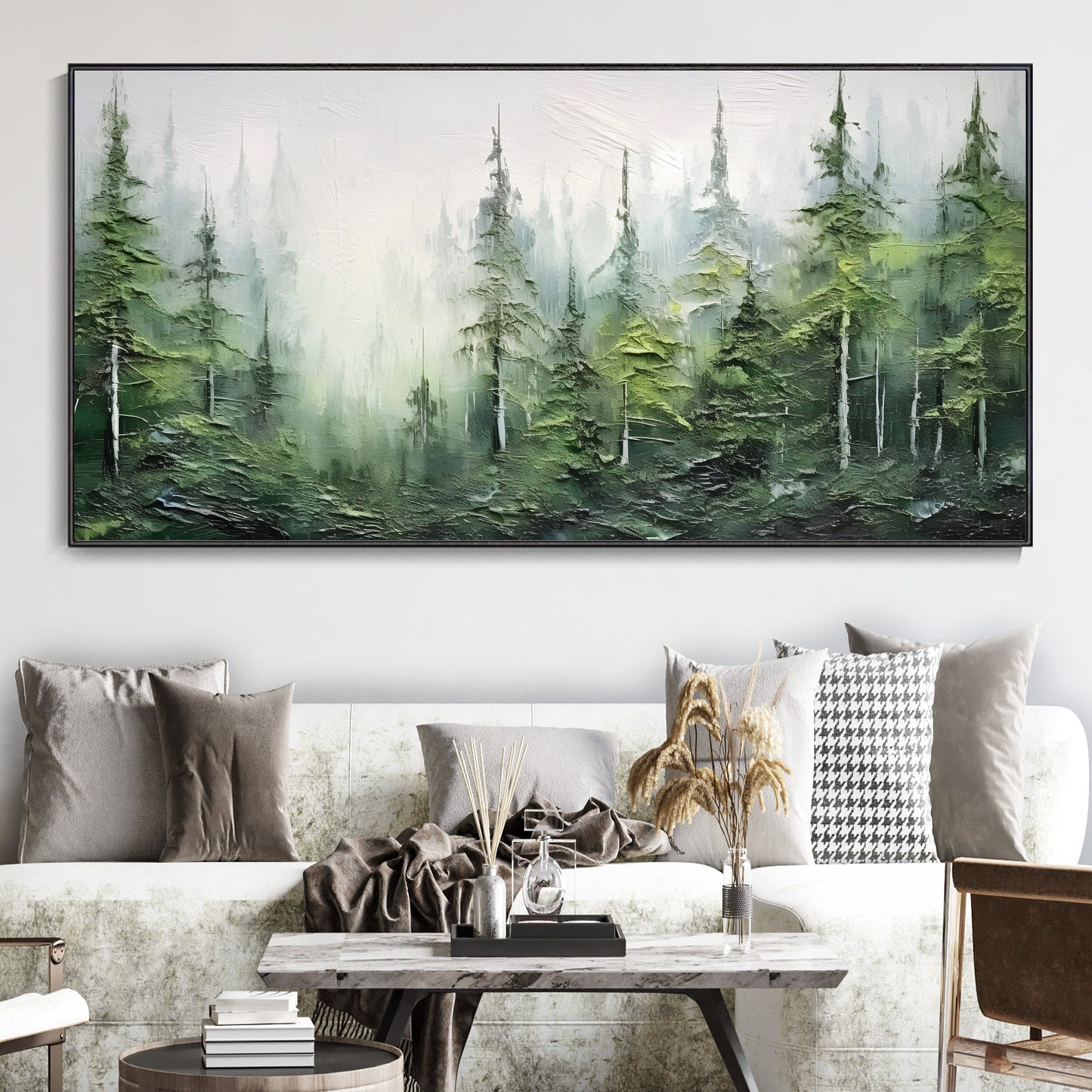 Textured Forest Canvas Painting