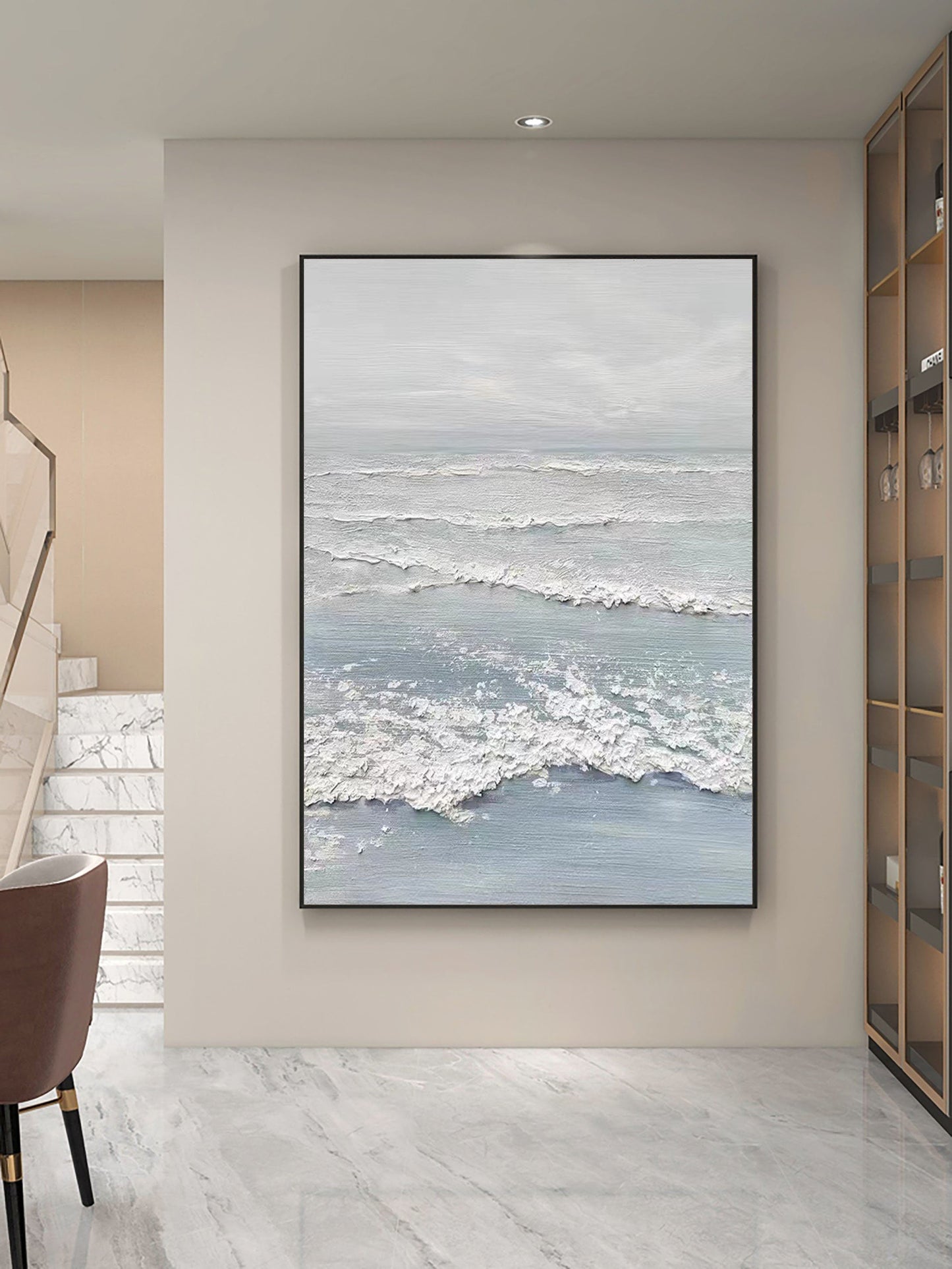 Textured Seascape Canvas Painting
