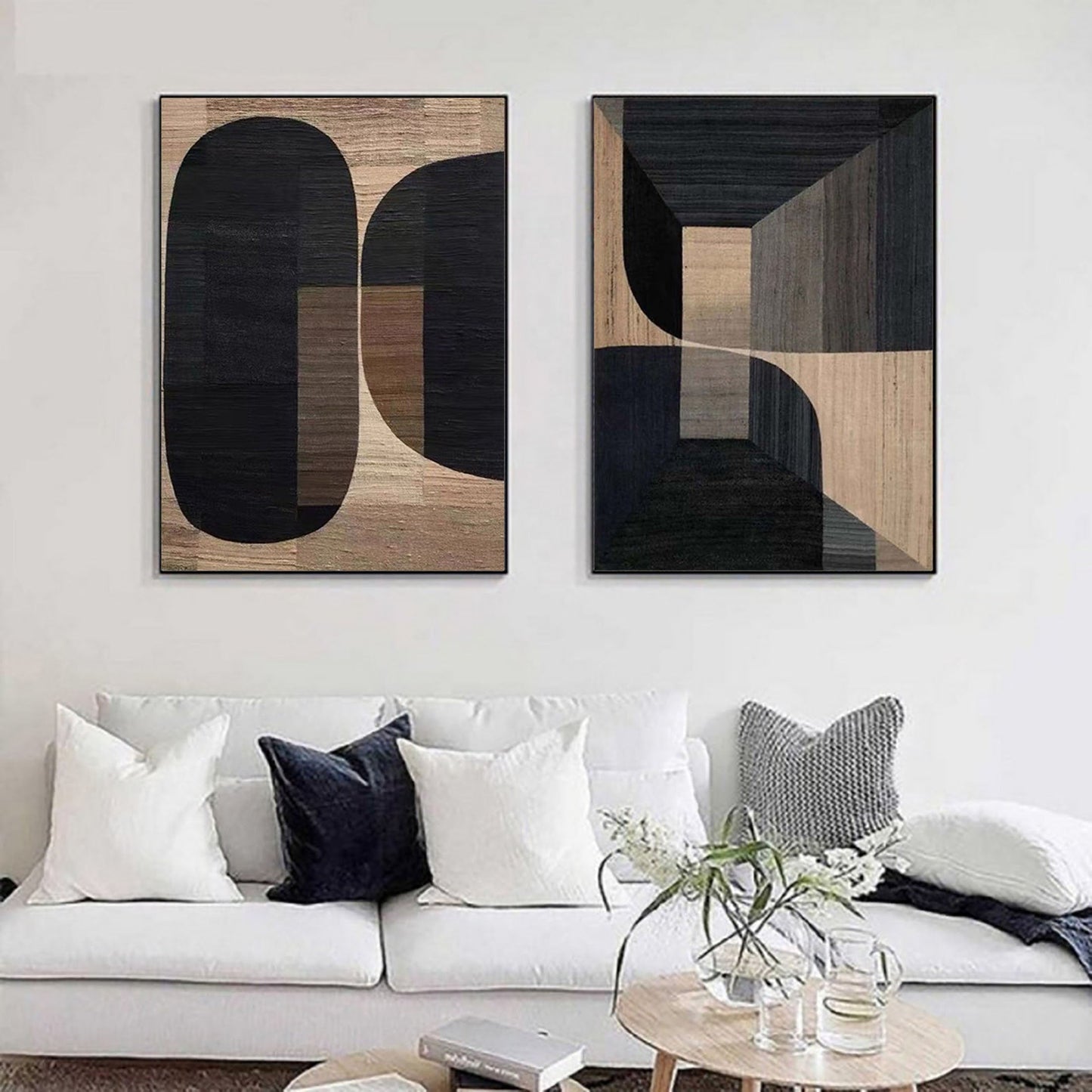 Textured Wabi-Sabi Canvas Painting Set