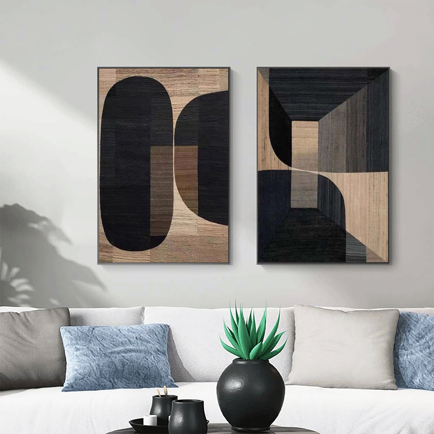 Textured Wabi-Sabi Canvas Painting Set