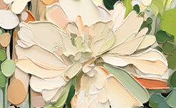 Textured Botanical Canvas Painting