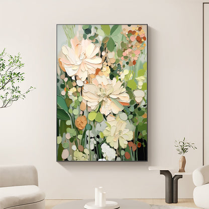 Textured Botanical Canvas Painting