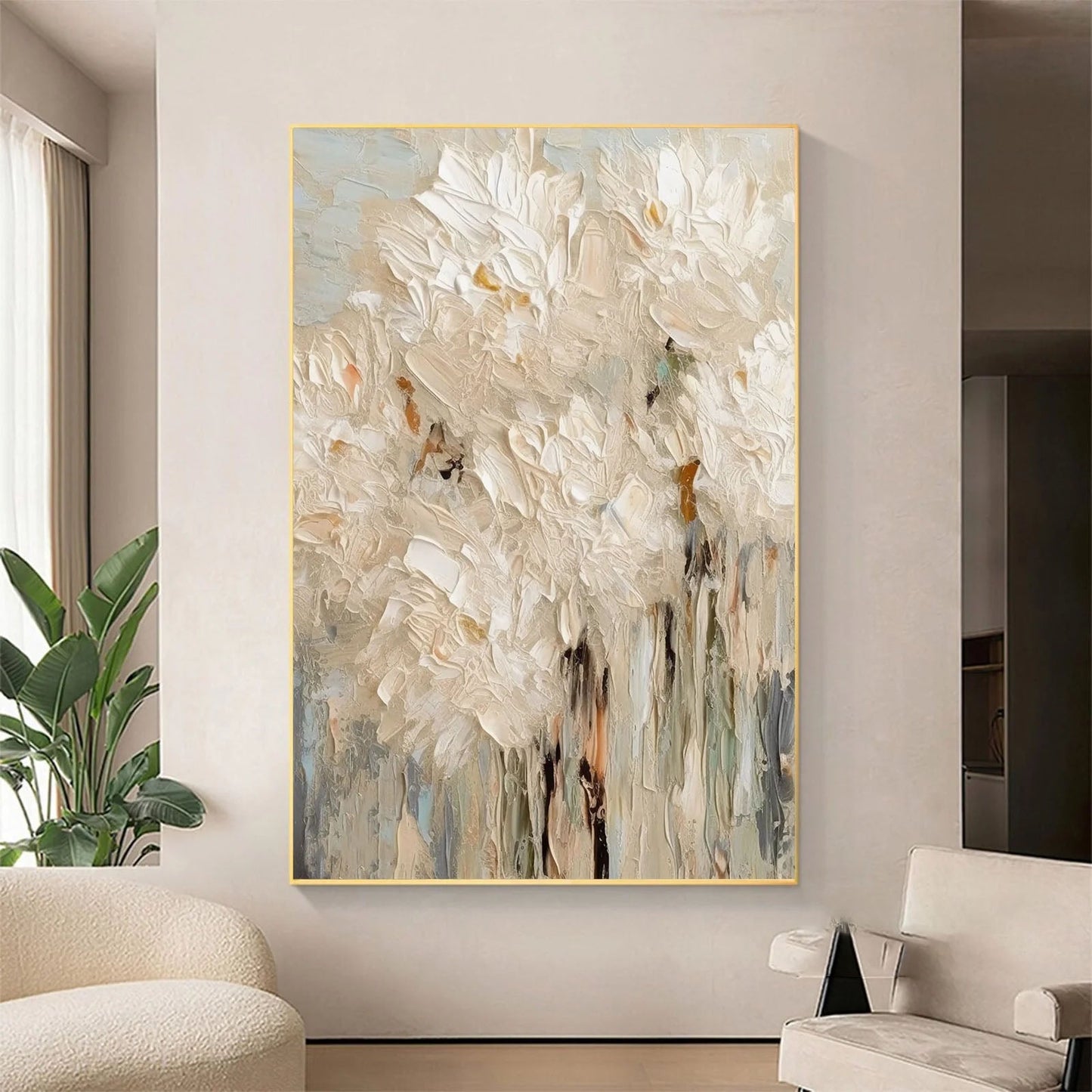 Textured Bloom Canvas Painting