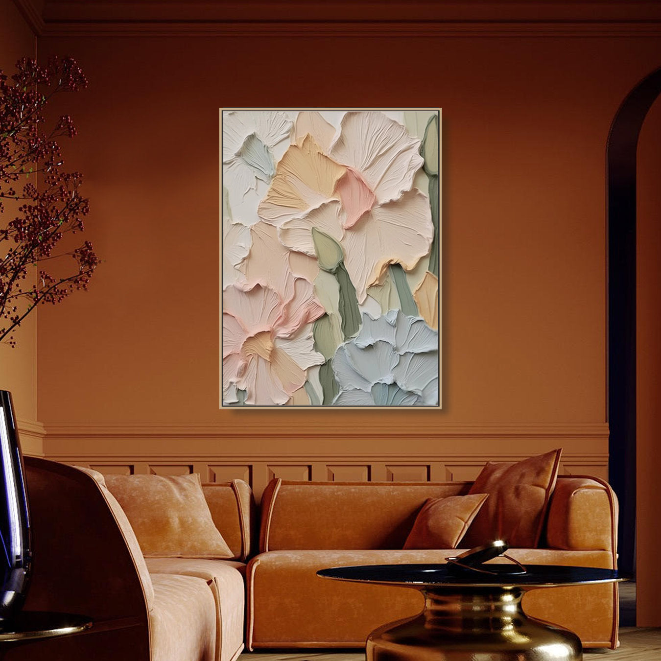 Elegant  Floral Canvas Painting