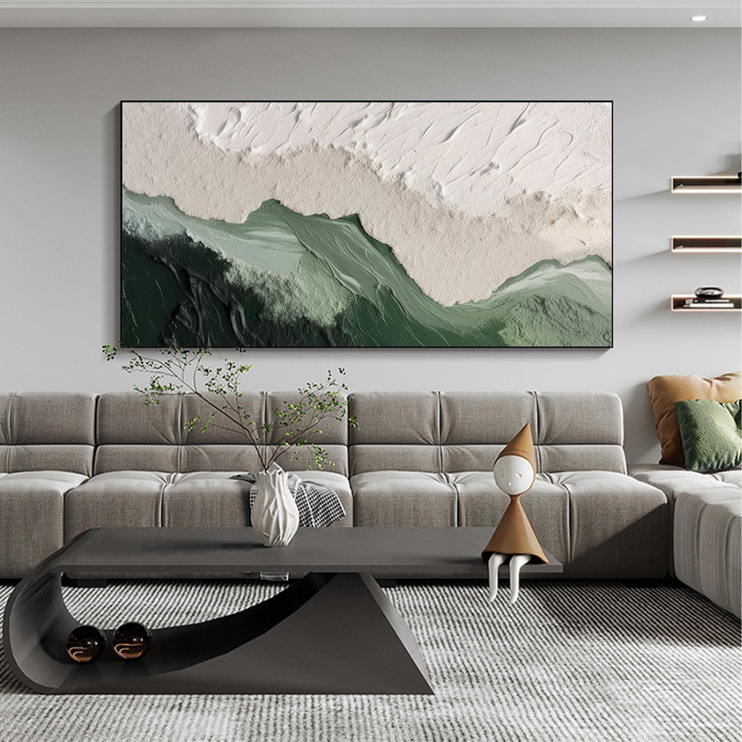 Textured Horizon Canvas Painting