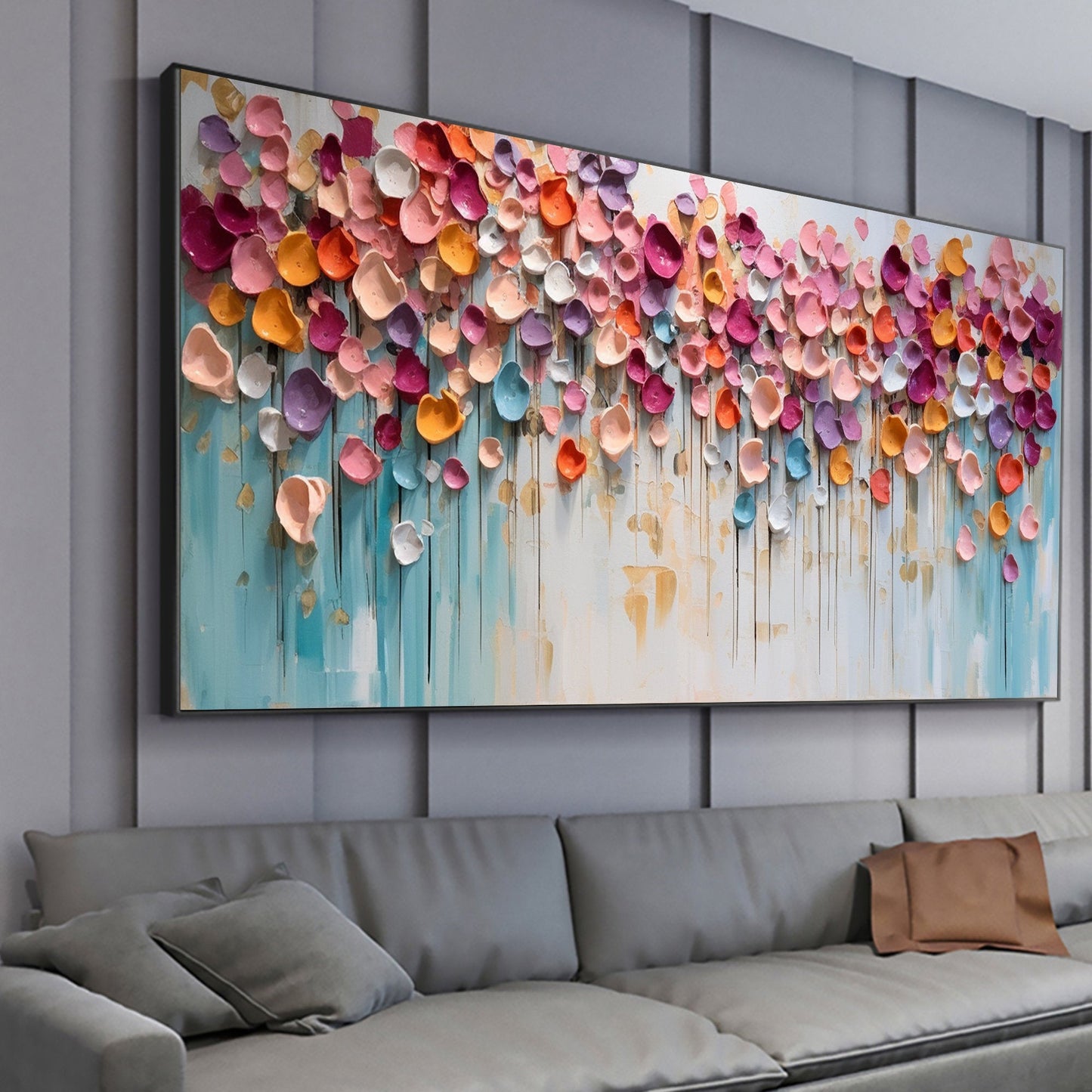 Textured Petal Canvas Painting