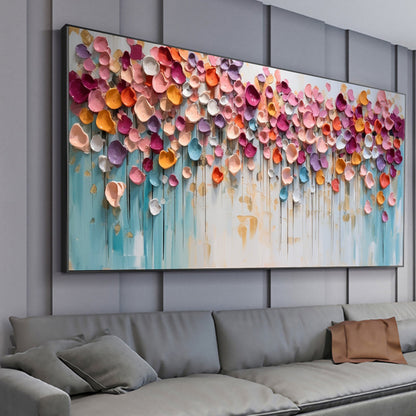 Textured Petal Canvas Painting