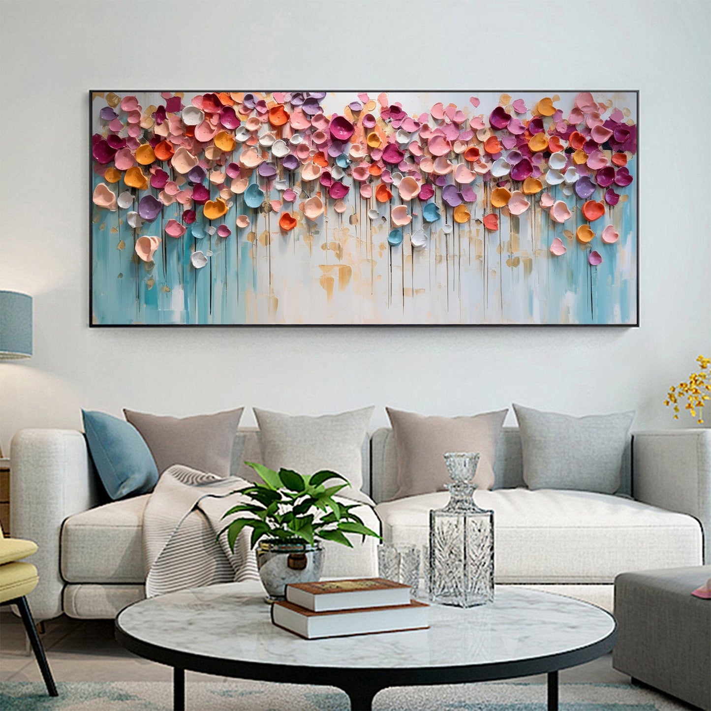 Textured Petal Canvas Painting