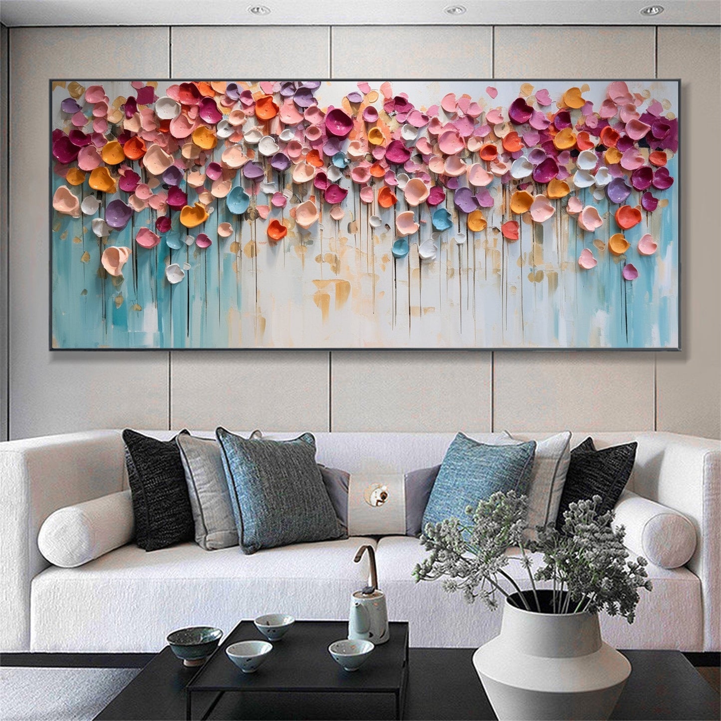 Textured Petal Canvas Painting