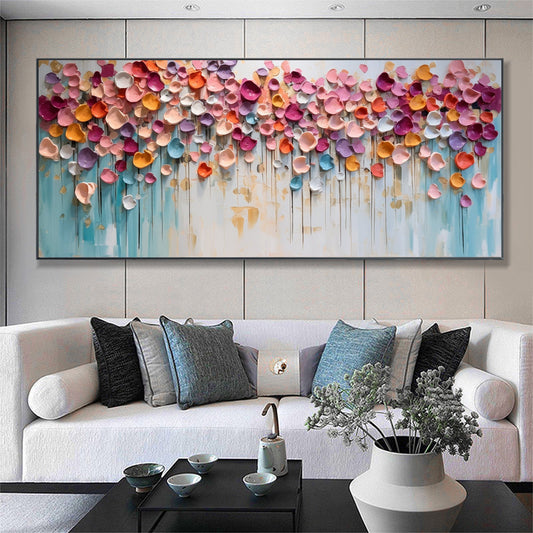 Textured Petal Canvas Painting