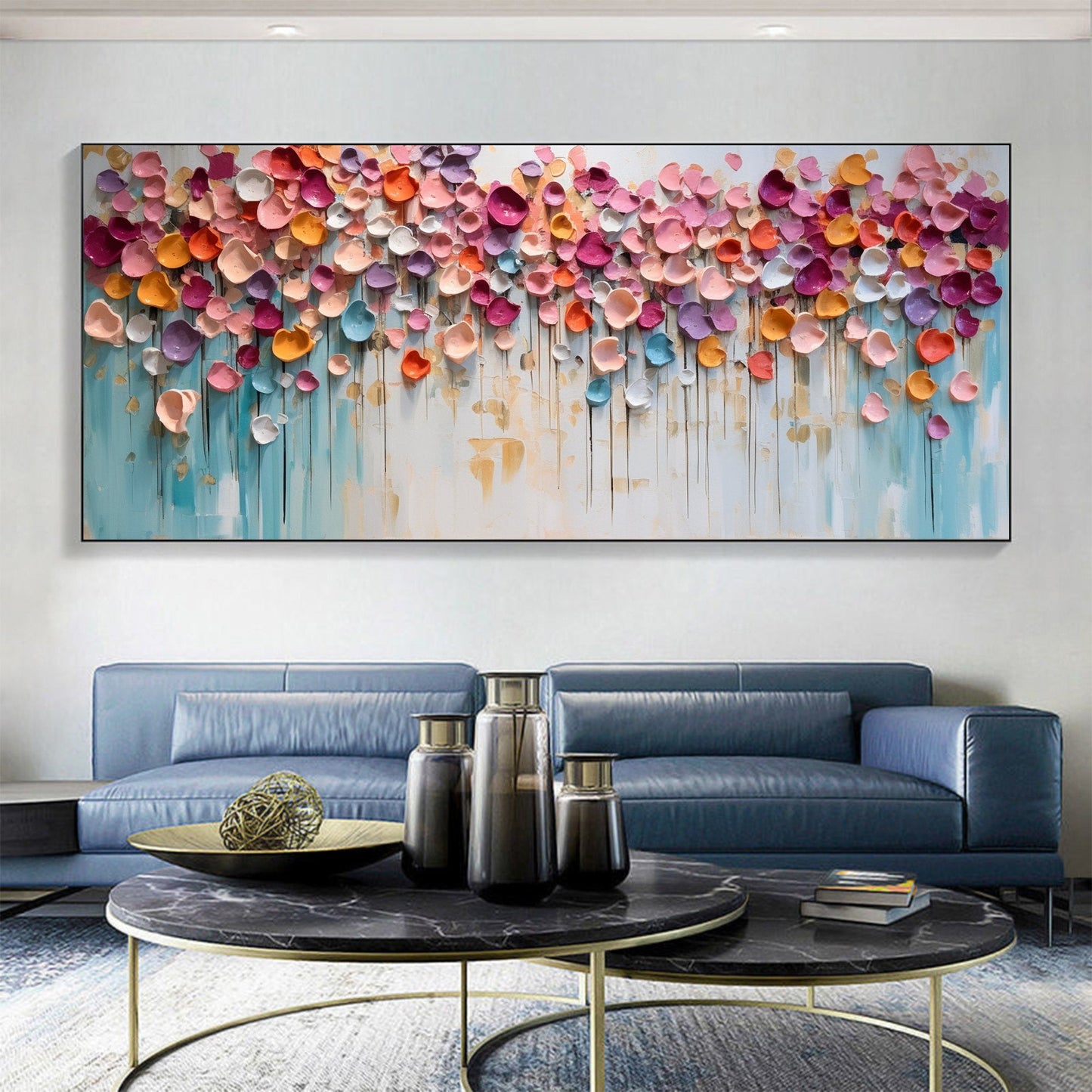 Textured Petal Canvas Painting