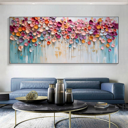 Textured Petal Canvas Painting