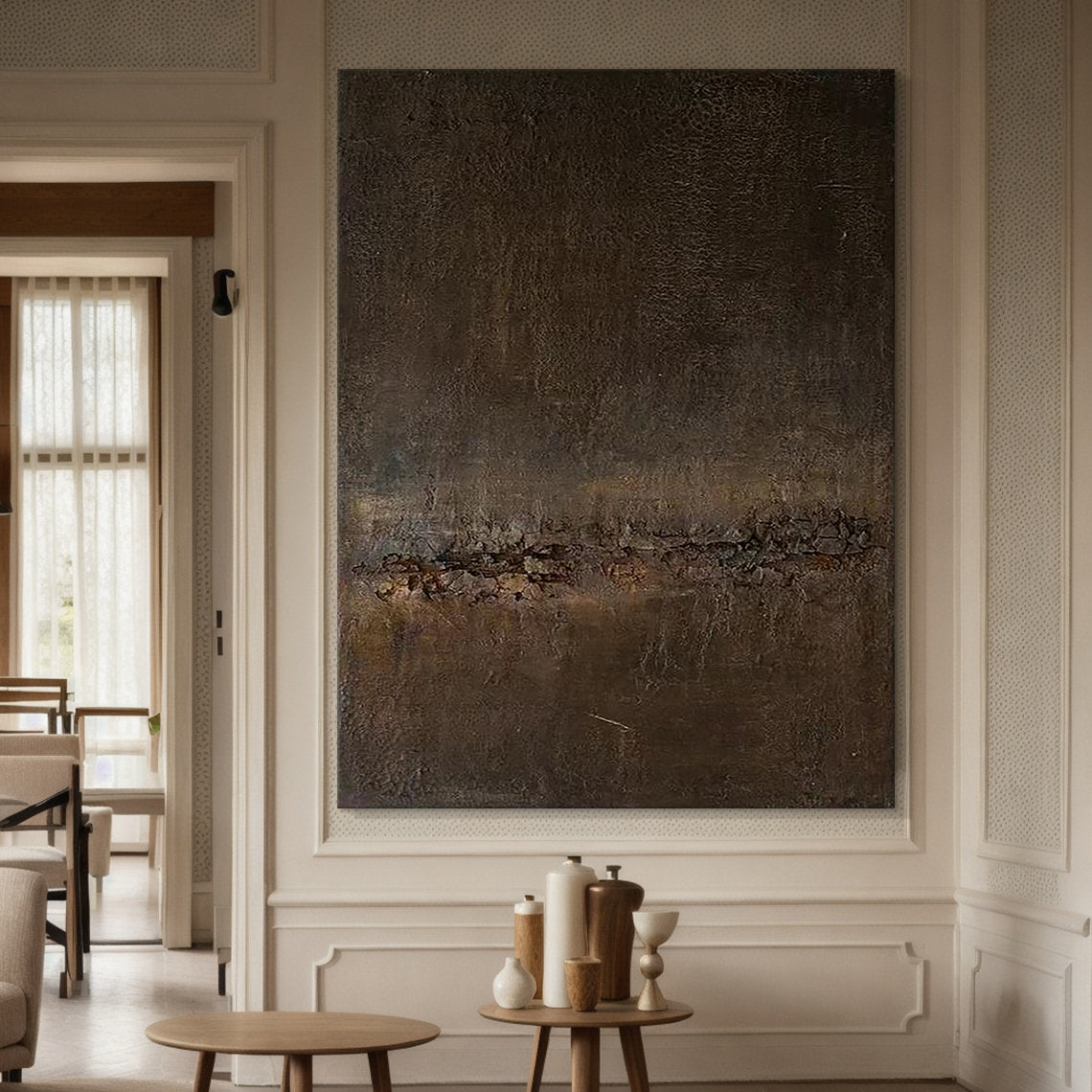 Textured Wabi-Sabi Earth Canvas Painting