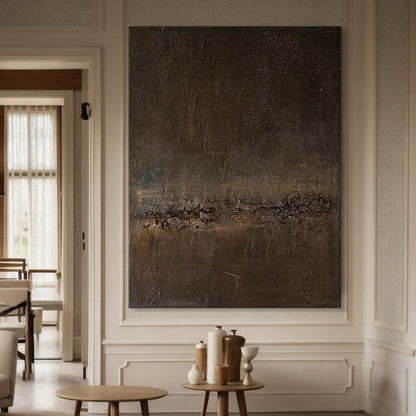 Textured Wabi-Sabi Earth Canvas Painting