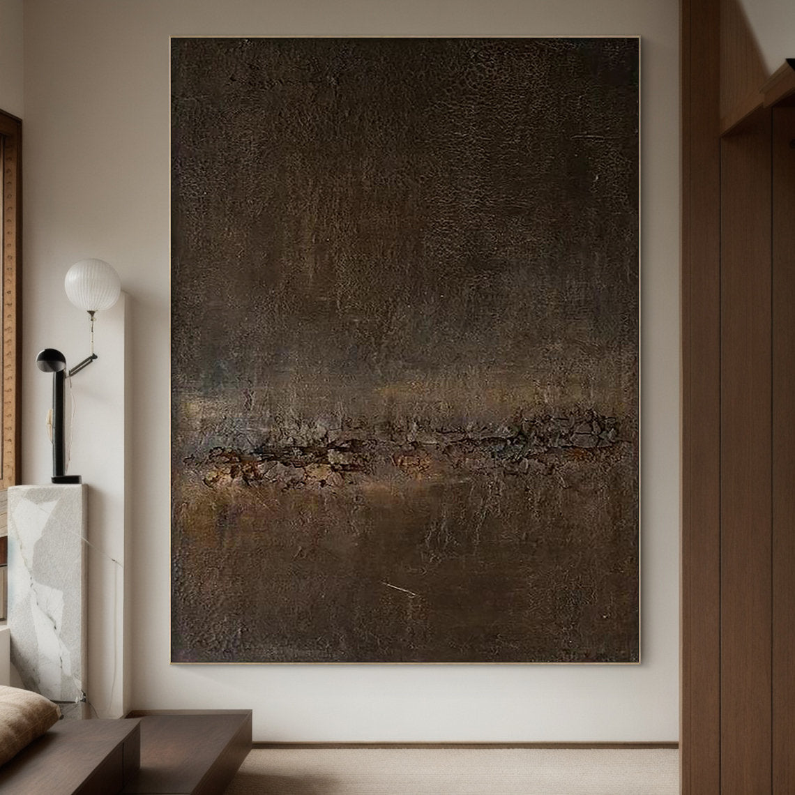 Textured Wabi-Sabi Earth Canvas Painting