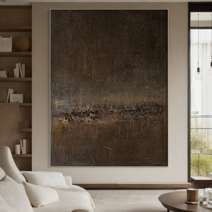 Textured Wabi-Sabi Earth Canvas Painting