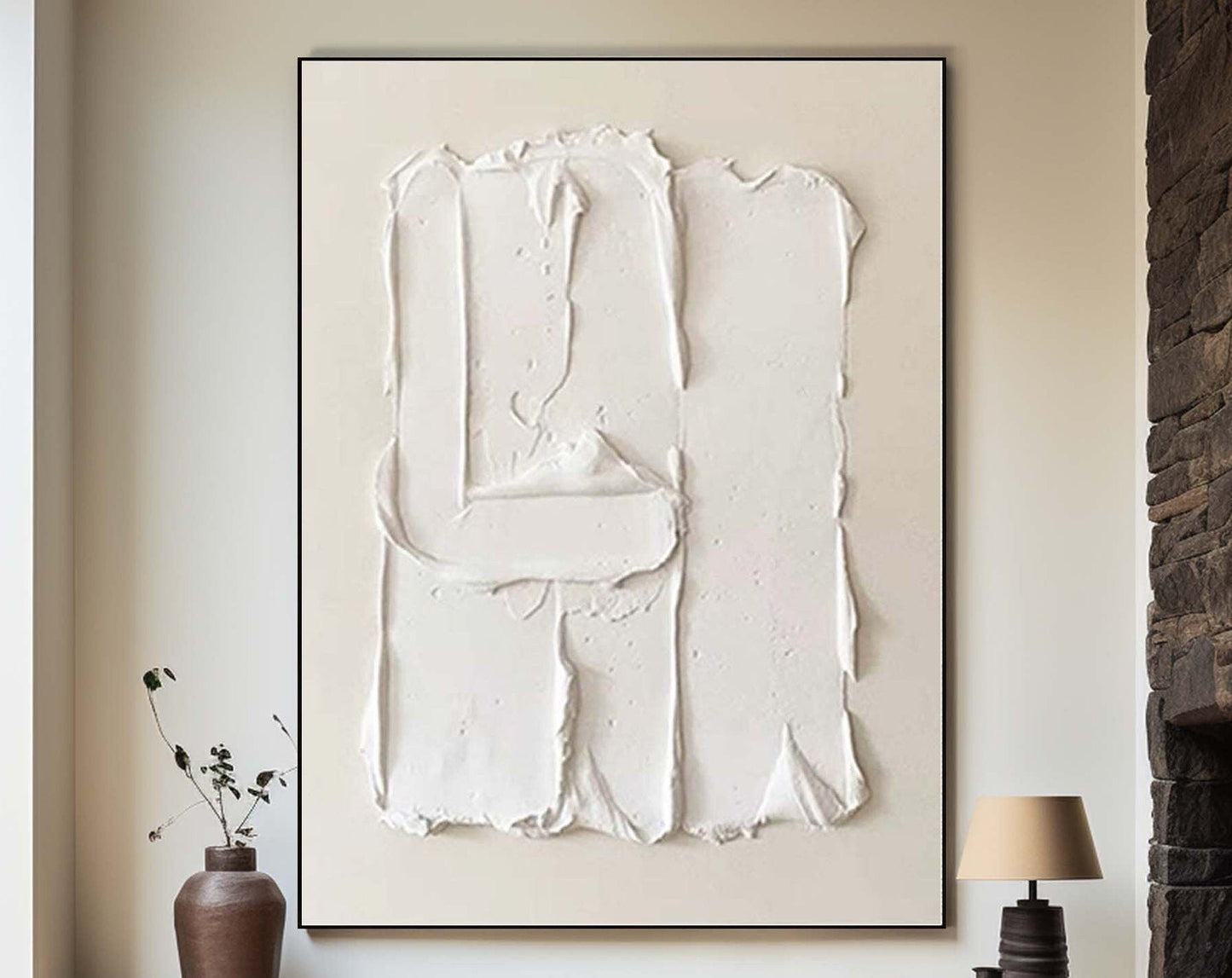 Minimalist Textured Canvas Painting