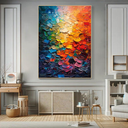 Textured Spectrum Canvas Painting