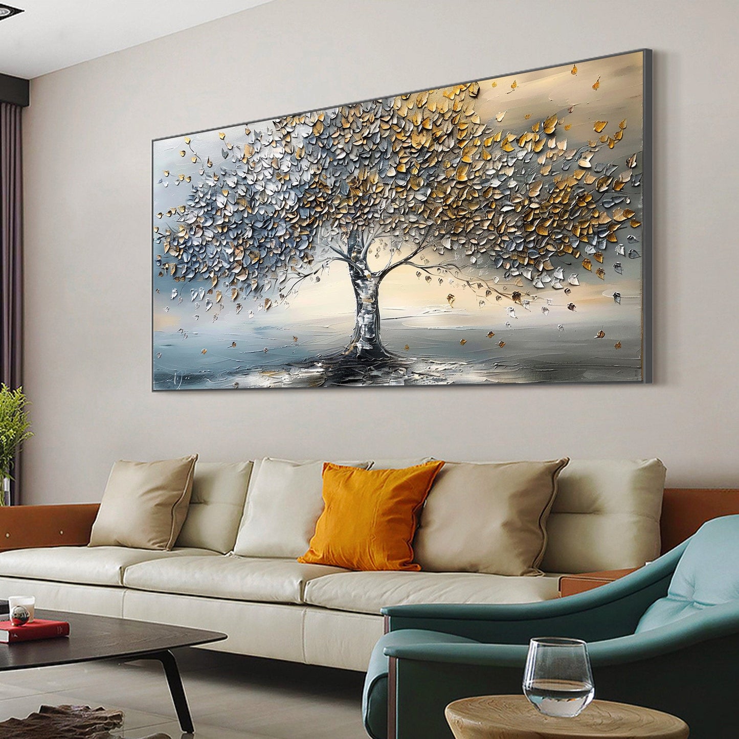 Textured Tree Canvas Painting