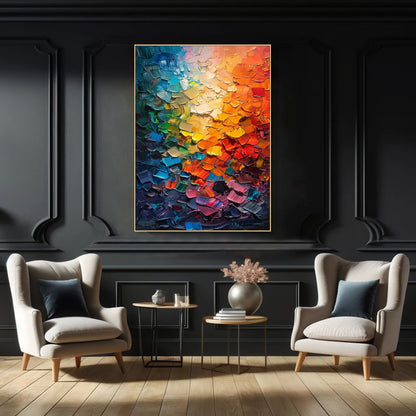 Textured Spectrum Canvas Painting