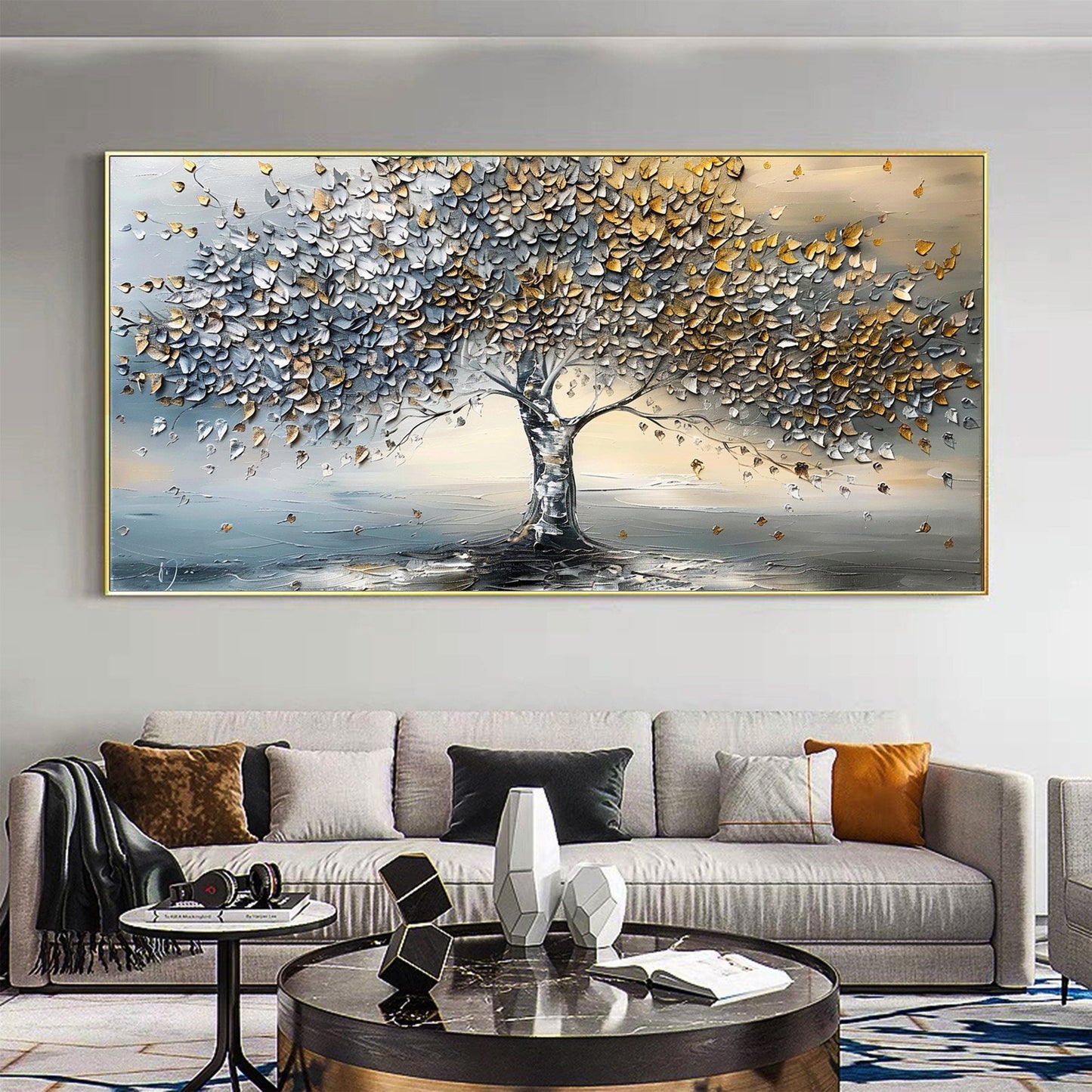 Textured Tree Canvas Painting