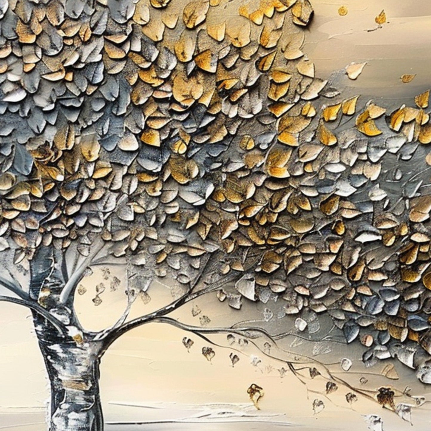 Textured Tree Canvas Painting