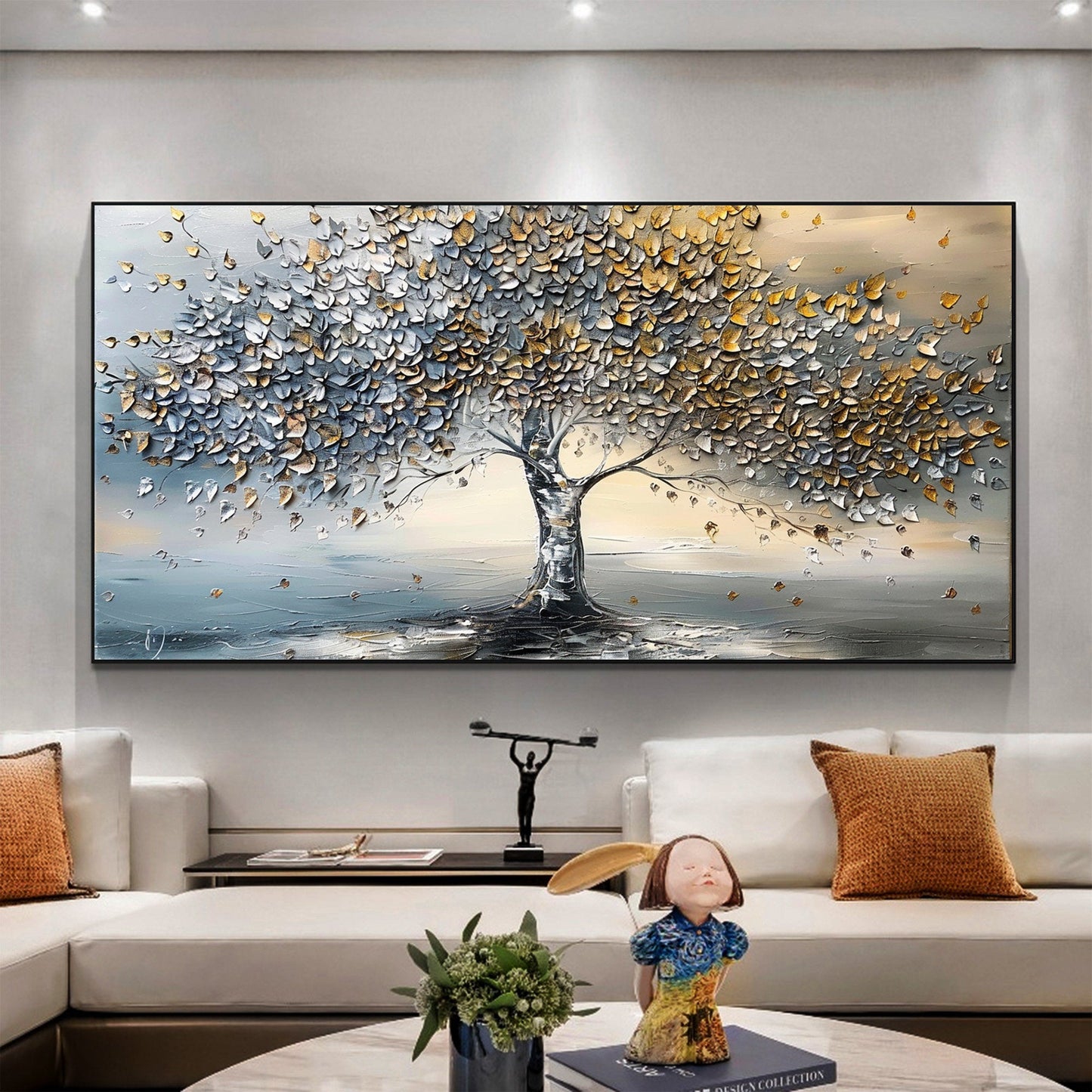 Textured Tree Canvas Painting