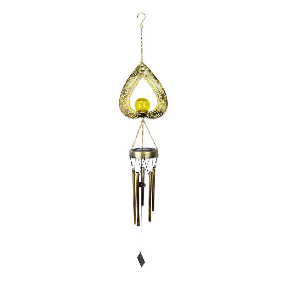 Solar Heart Wind Chime Lantern