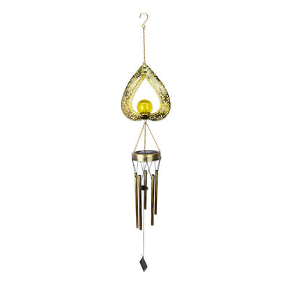 Solar Heart Wind Chime Lantern