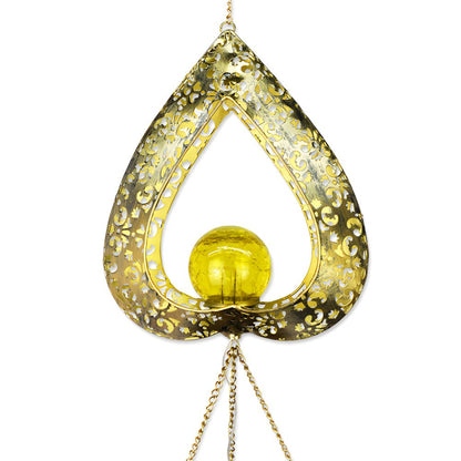 Solar Heart Wind Chime Lantern