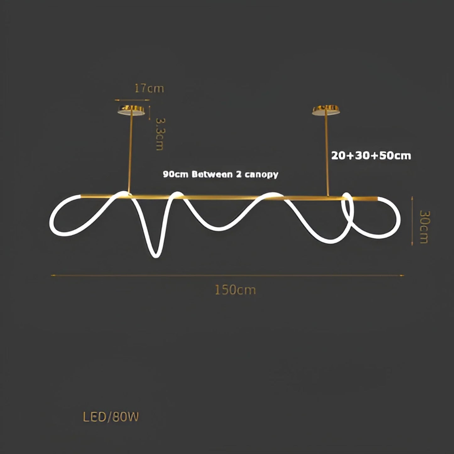 WaveLine LED Ceiling Light