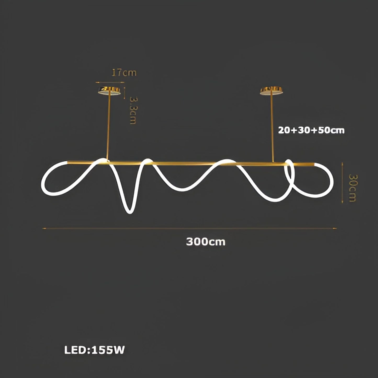 WaveLine LED Ceiling Light