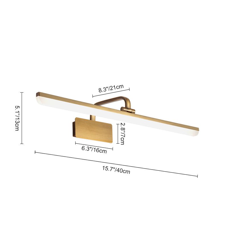 Brass Linear LED Vanity Light