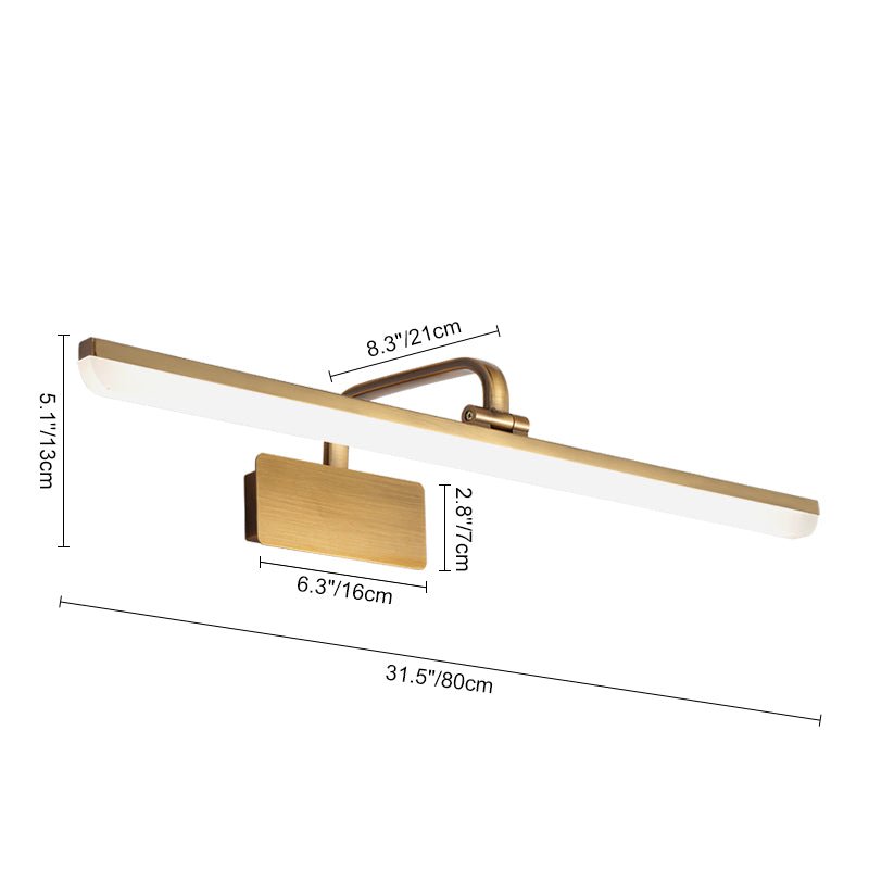 Brass Linear LED Vanity Light