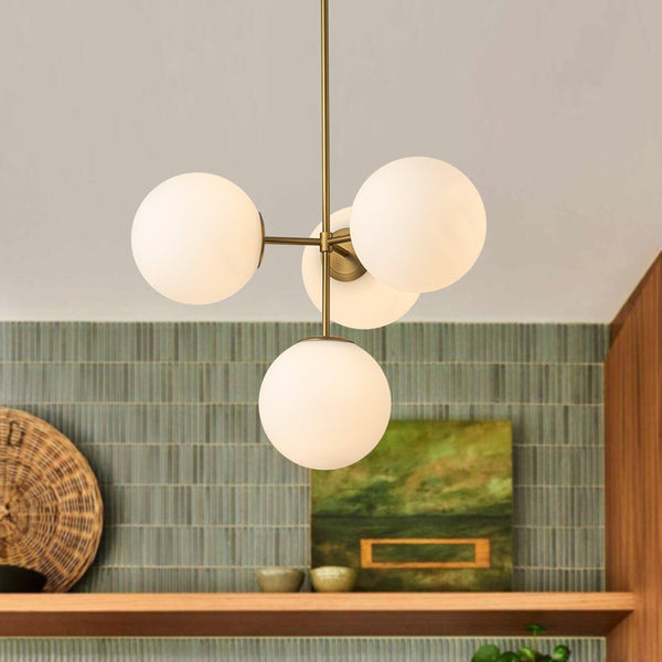 Opal Globe Sputnik Chandelier