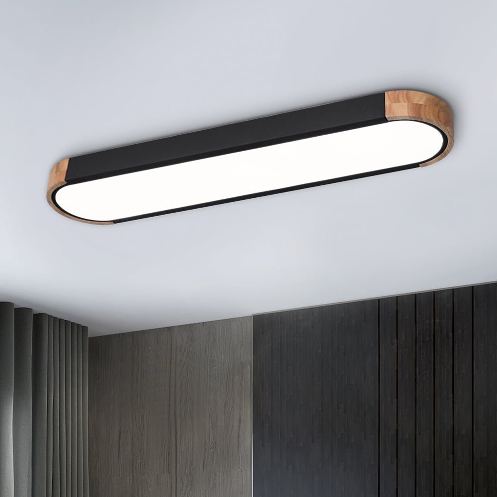 Minimalist Oval LED Flush Mount Light