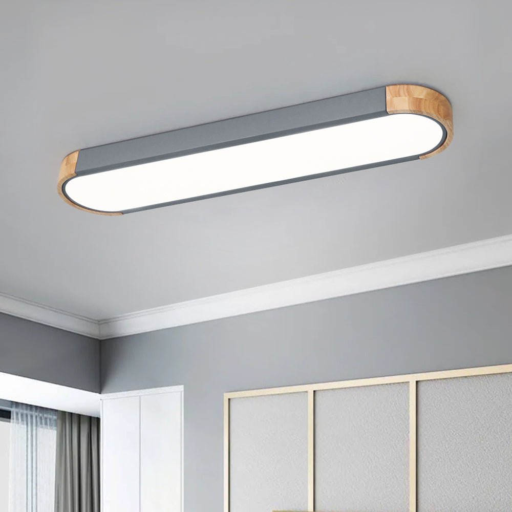 Minimalist Oval LED Flush Mount Light