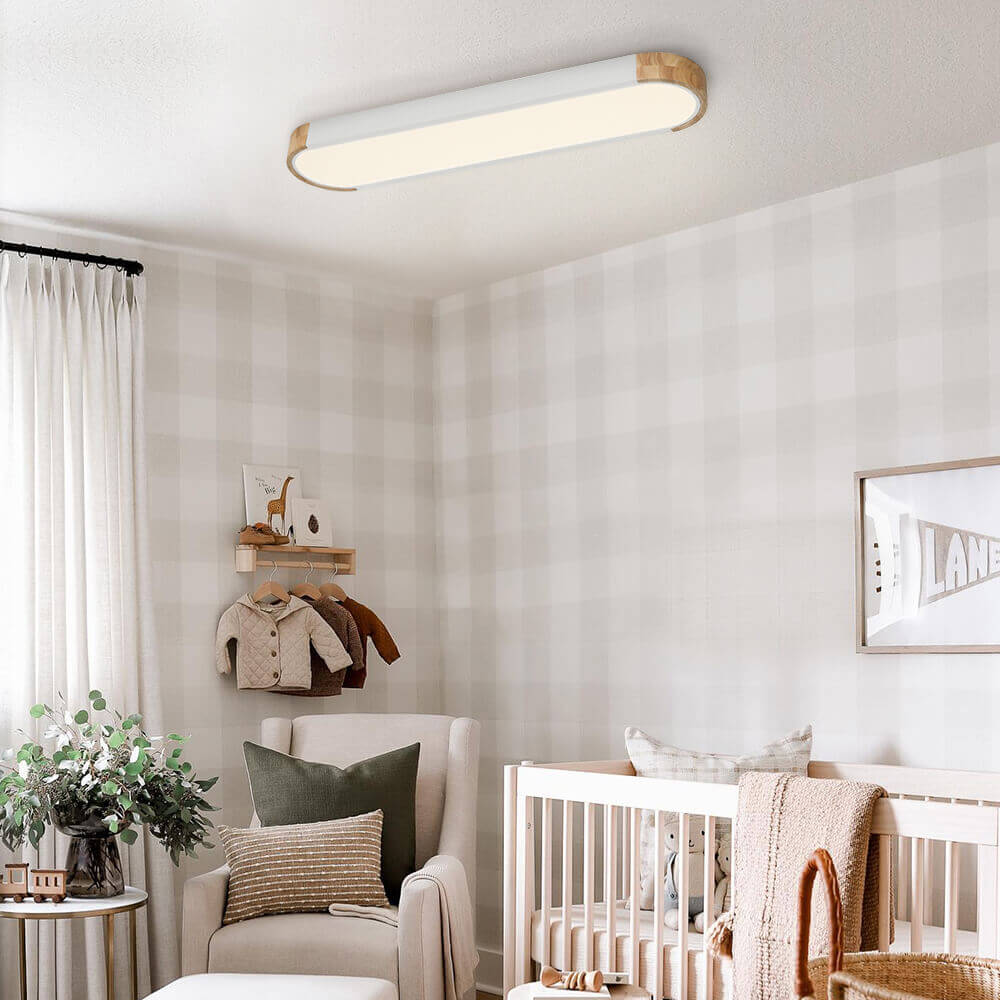 Minimalist Oval LED Flush Mount Light