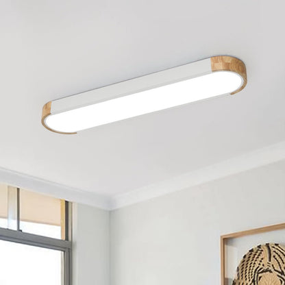 Minimalist Oval LED Flush Mount Light