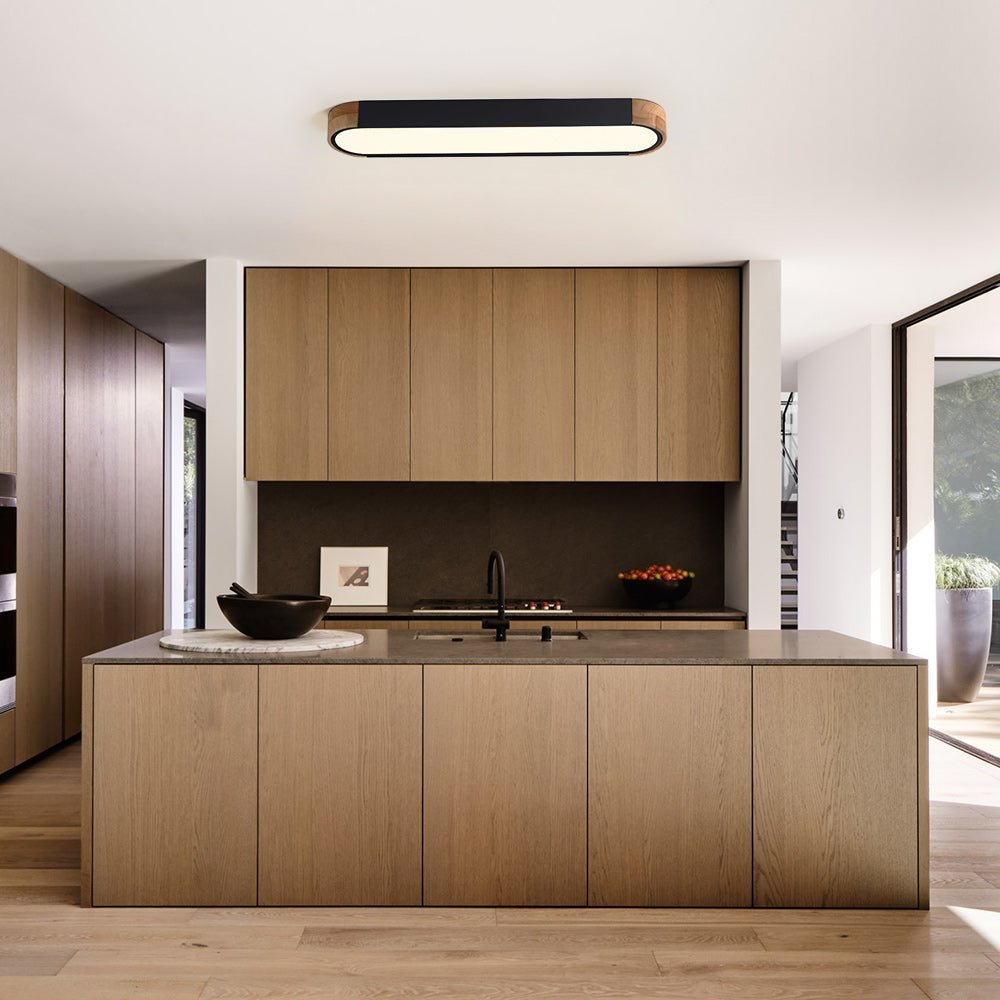 Minimalist Oval LED Flush Mount Light