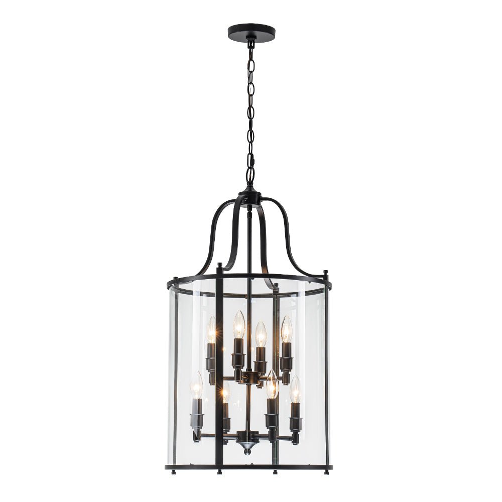 Glass Cylinder Cage Chandelier