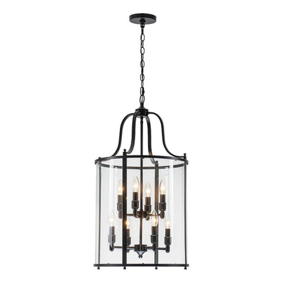 Glass Cylinder Cage Chandelier