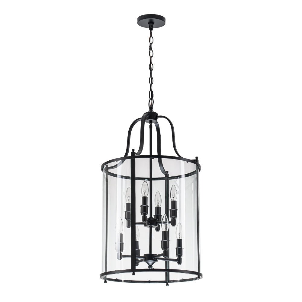 Glass Cylinder Cage Chandelier