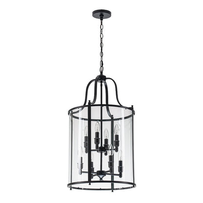 Glass Cylinder Cage Chandelier