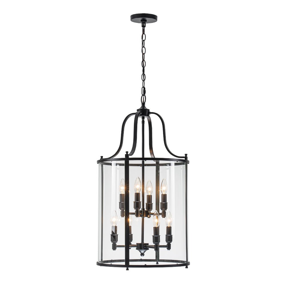Glass Cylinder Cage Chandelier