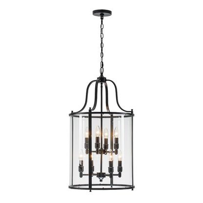 Glass Cylinder Cage Chandelier