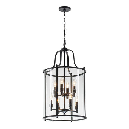 Glass Cylinder Cage Chandelier